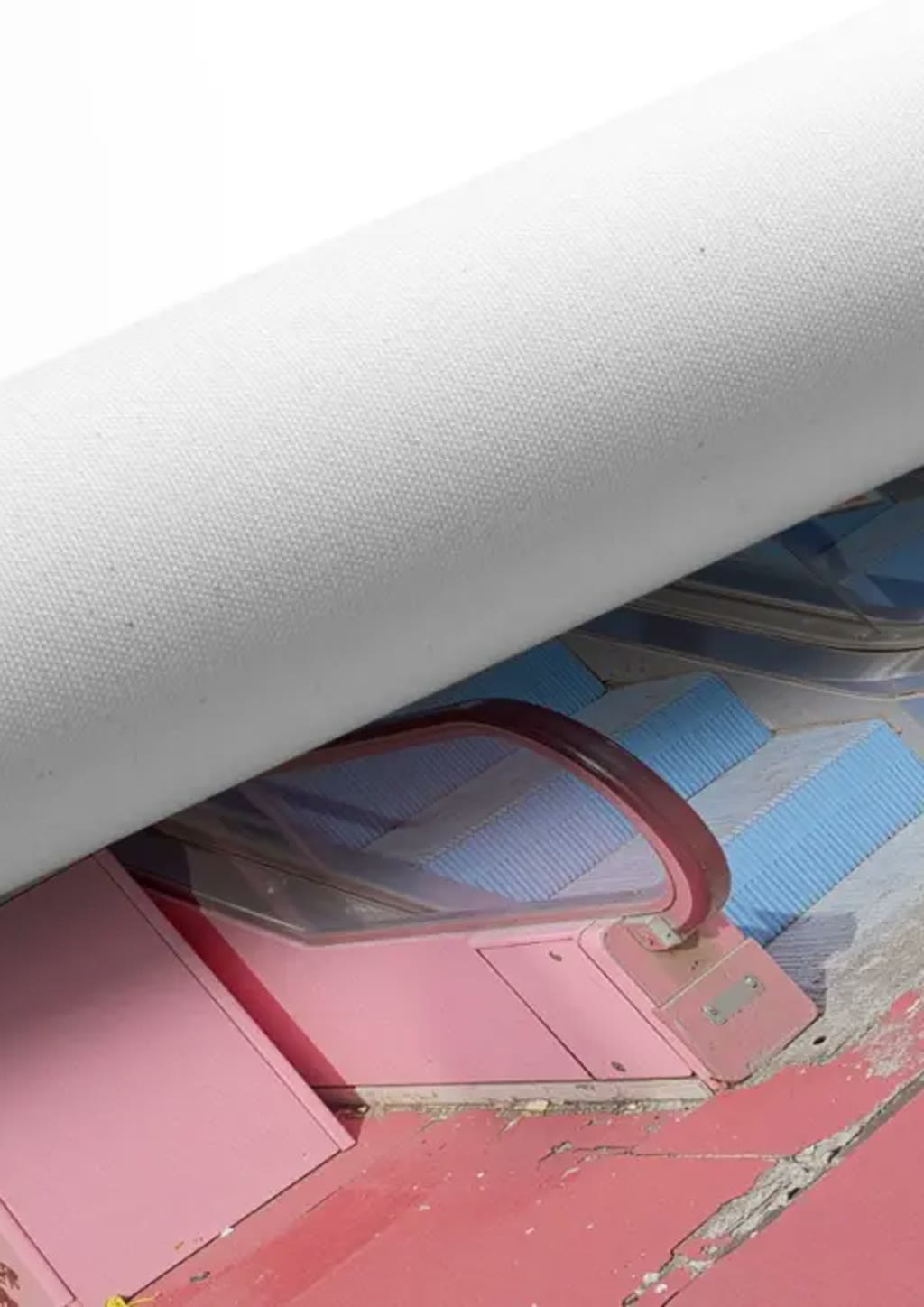 Blue Elevator — paper and print close-up